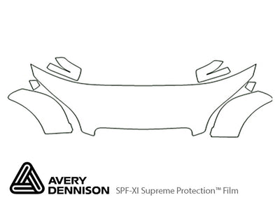tt Avery Dennison Clear Bra Hood Precut PPF Diagram