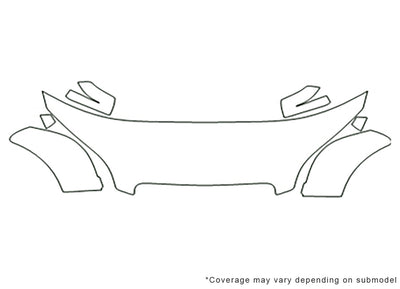 tt 3M Clear Bra Hood Precut PPF Diagram