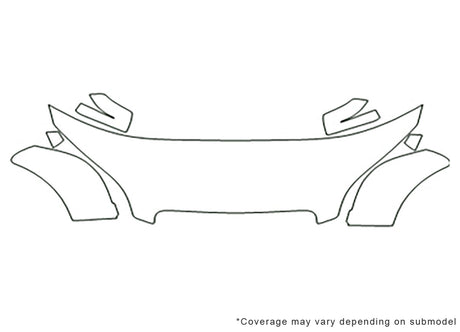 tt Avery Dennison Clear Bra Hood Precut PPF Diagram
