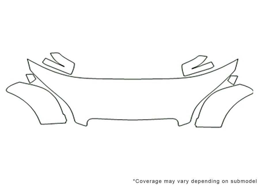 tt Avery Dennison Clear Bra Hood Precut PPF Diagram