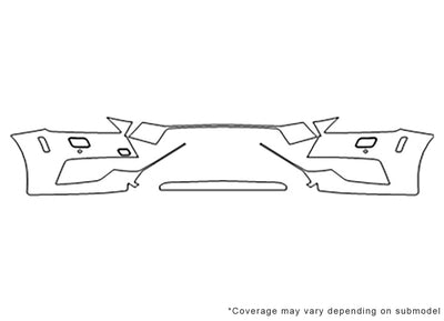 tt 3M Clear Bra Bumper Precut PPF Diagram
