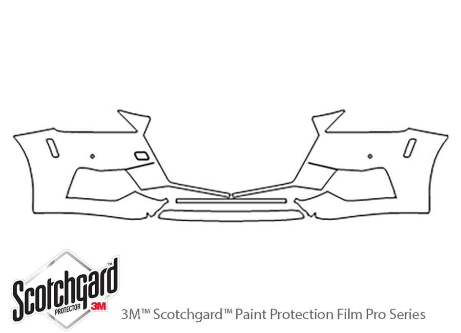 tt 3M Clear Bra Bumper Precut PPF Diagram
