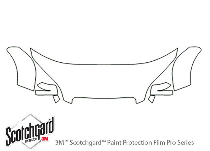 tts 3M Clear Bra Hood Precut PPF Diagram
