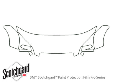 tts 3M Clear Bra Hood Precut PPF Diagram