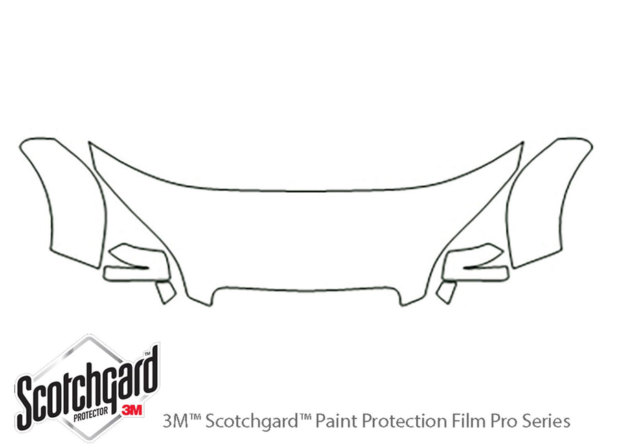 tts 3M Clear Bra Hood Precut PPF Diagram