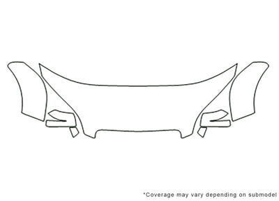 tts 3M Clear Bra Hood Precut PPF Diagram