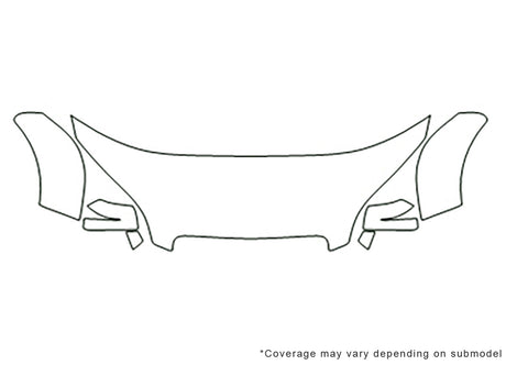 tts 3M Clear Bra Hood Precut PPF Diagram
