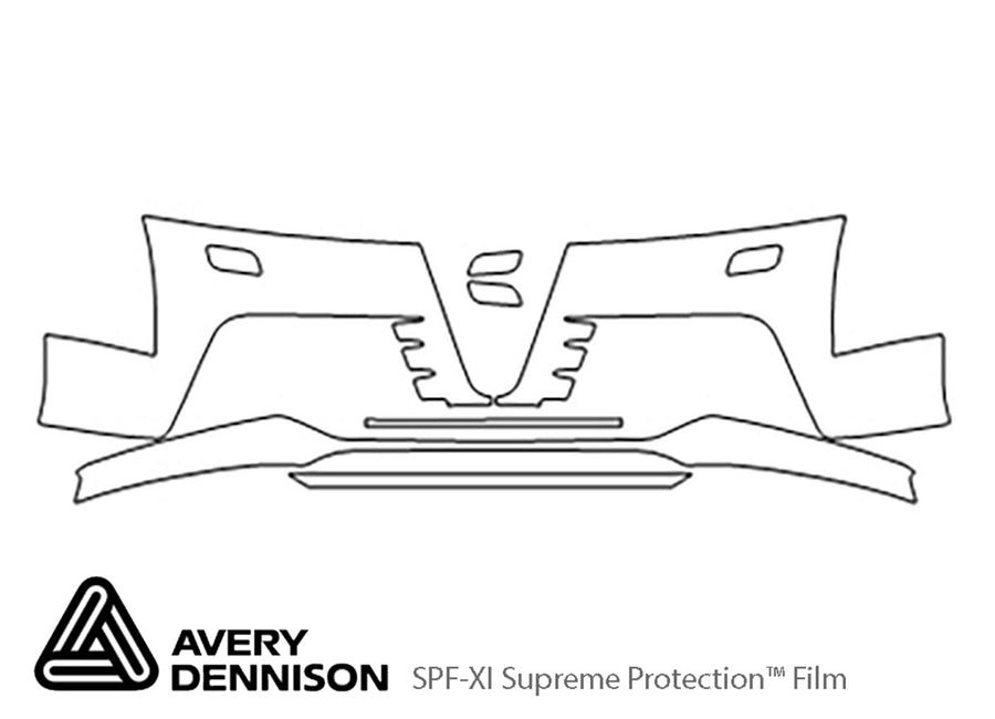 tts Avery Dennison Clear Bra Bumper Precut PPF Diagram
