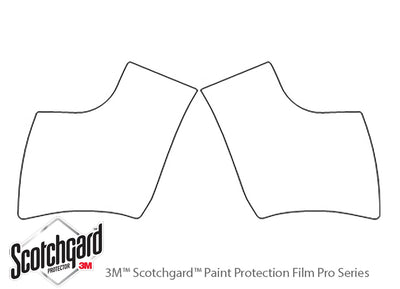 tts 3M Clear Bra Door Cup Precut PPF Diagram