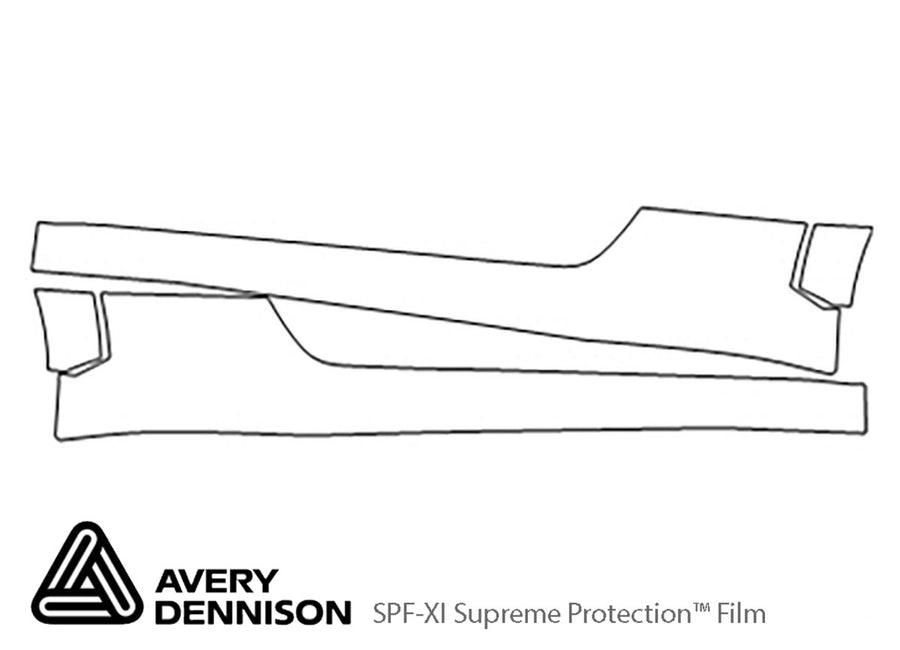 tts Avery Dennison Clear Bra Door Cup Precut PPF Diagram