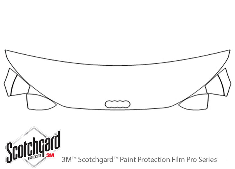tts 3M Clear Bra Hood Precut PPF Diagram