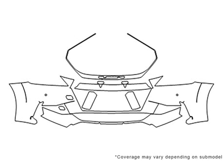 tts 3M Clear Bra Bumper Precut PPF Diagram