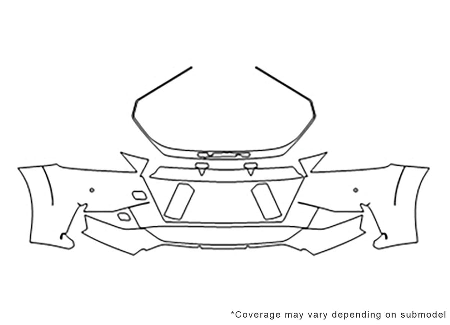 tts 3M Clear Bra Bumper Precut PPF Diagram