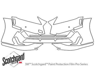 tts 3M Clear Bra Bumper Precut PPF Diagram