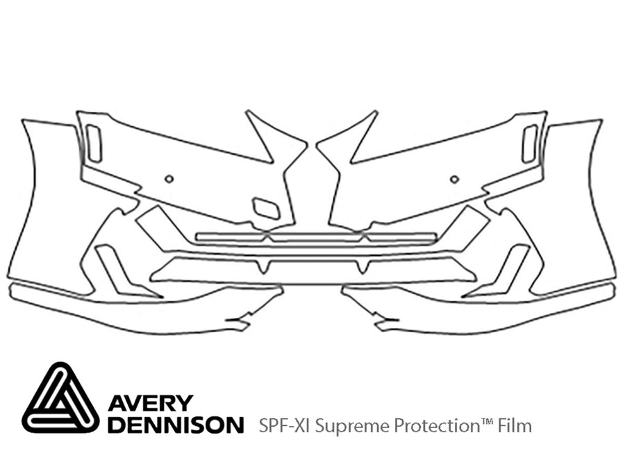 tts Avery Dennison Clear Bra Bumper Precut PPF Diagram
