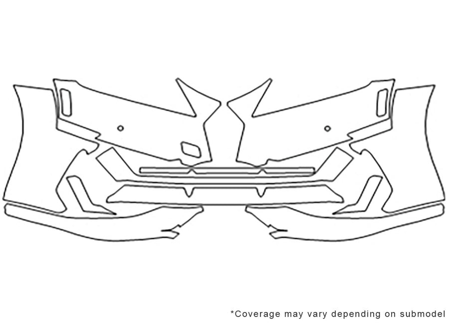 tts Avery Dennison Clear Bra Bumper Precut PPF Diagram