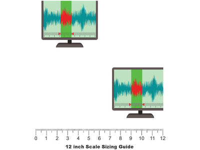 Audio Editing Technology Vinyl Film Pattern Size 12 inch Scale~Rwraps Audio Editing Technology Sizing Chart~3