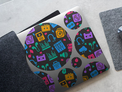 audio input music DIY Laptop Stickers