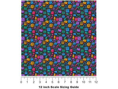 Audio Input Music Vinyl Film Pattern Size 12 inch Scale~Rwraps Audio Input Music Sizing Chart~2