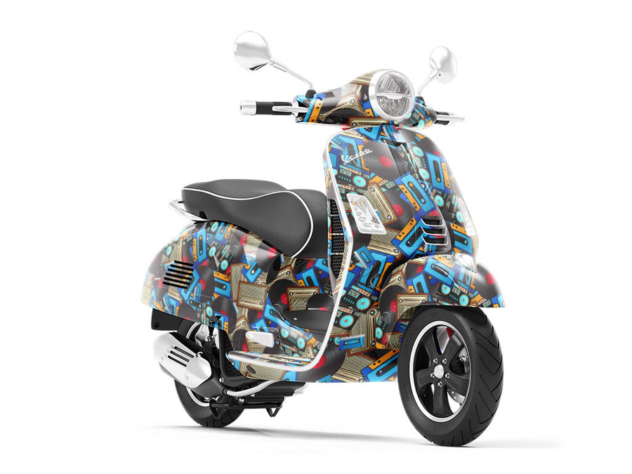 Audio Playback Music Vespa Scooter Wrap Film