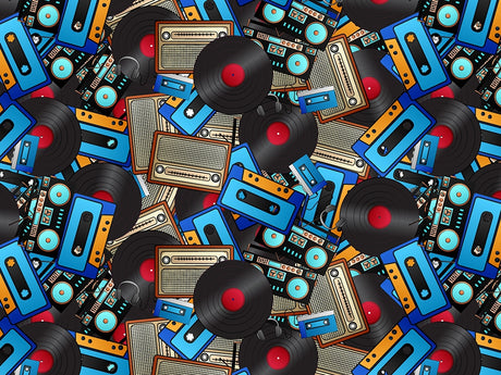 Audio Playback Music Vinyl Wrap Pattern~Rwraps Series 914 Digitally Printed Vinyl Wrap~0