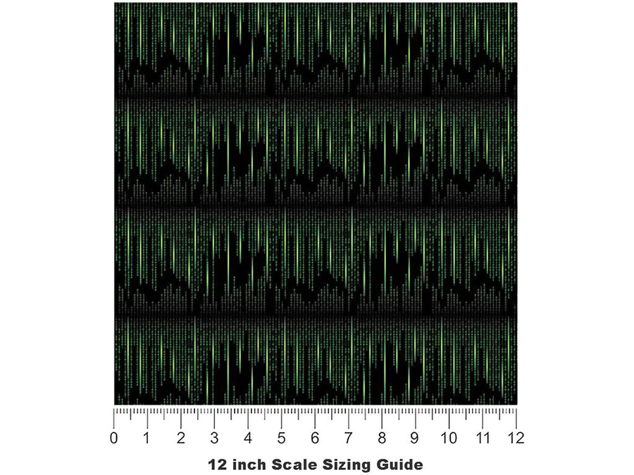 Audio Waves Technology Vinyl Film Pattern Size 12 inch Scale~Rwraps Audio Waves Technology Sizing Chart~3