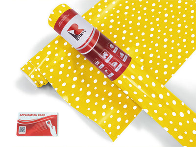 aureolin yellow polka dot Craft Vinyl Roll