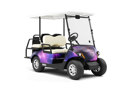 Aurora Borealis Galaxy Wrapped Golf Cart