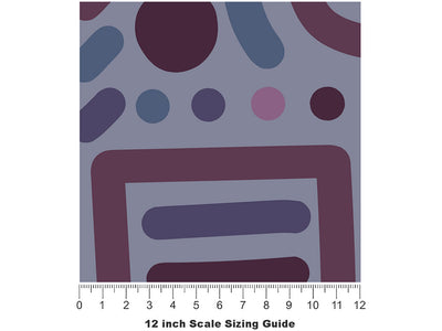 Austere Principe Abstract Vinyl Film Pattern Size 12 inch Scale~Rwraps Austere Principe Abstract Sizing Chart~2