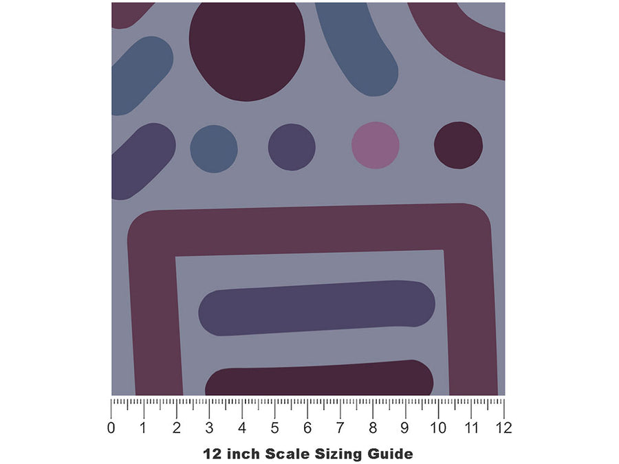 Austere Principe Abstract Vinyl Film Pattern Size 12 inch Scale~Rwraps Austere Principe Abstract Sizing Chart~2