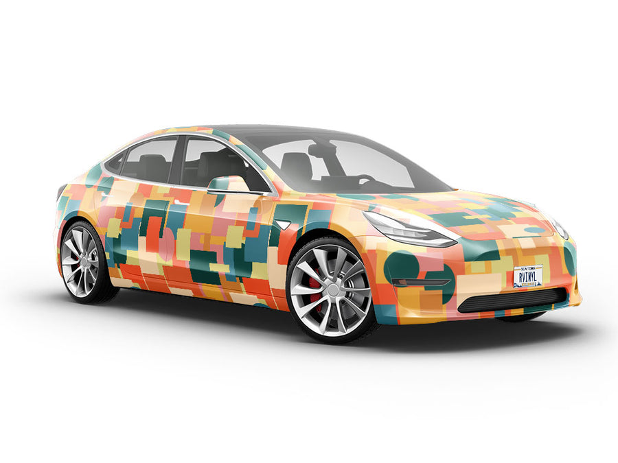 Autumn Abstractions Mosaic Vehicle Vinyl Wrap