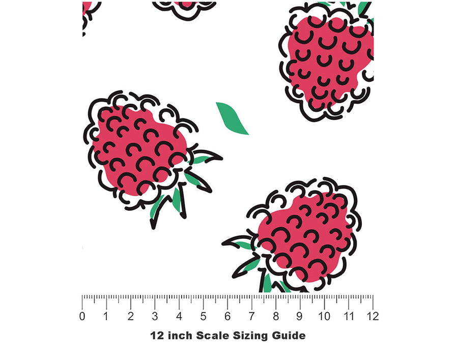 Autumn Bliss Fruit Vinyl Film Pattern Size 12 inch Scale~Rwraps Autumn Bliss Fruit Sizing Chart~2