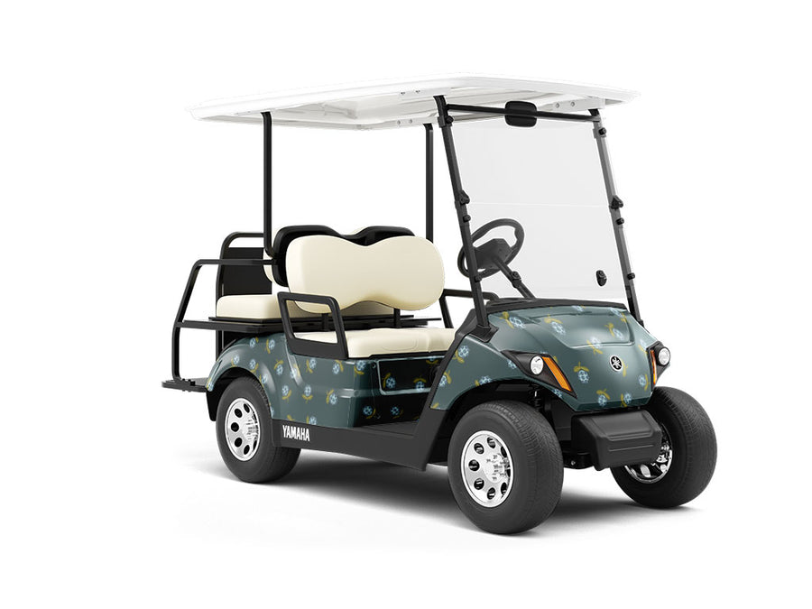Autumn Britten Fruit Wrapped Golf Cart