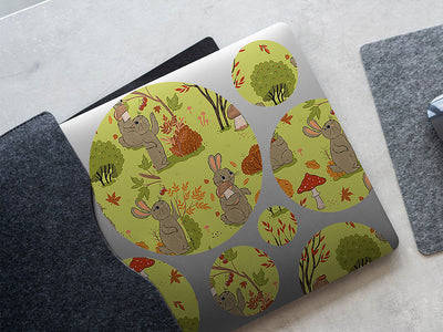 autumn foraging animal DIY Laptop Stickers