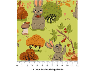 Autumn Foraging Animal Vinyl Film Pattern Size 12 inch Scale~Rwraps Autumn Foraging Animal Sizing Chart~2