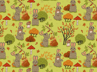 Autumn Foraging Animal Vinyl Wrap Pattern~Rwraps Series 914 Digitally Printed Vinyl Wrap~0