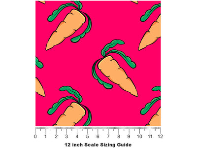 Autumn King Vegetable Vinyl Film Pattern Size 12 inch Scale~Rwraps Autumn King Vegetable Sizing Chart~2