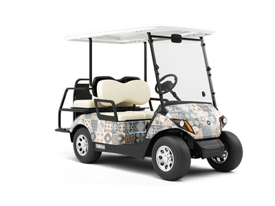 Autumn Past Tile Wrapped Golf Cart