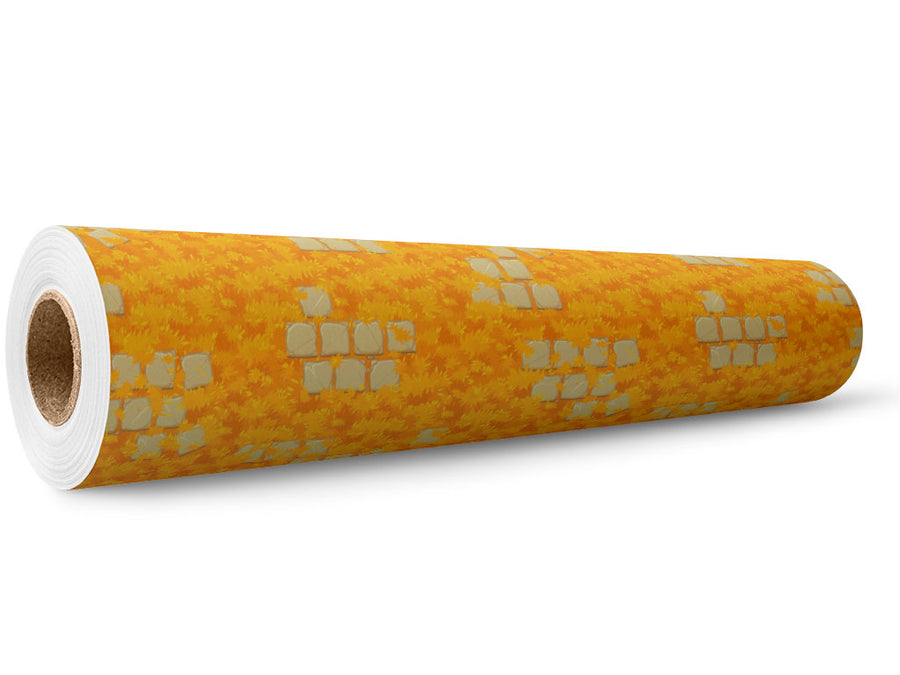 Autumn Pathway Brick Wrap Film Wholesale Roll~Rwraps Series 914 Digitally Printed Vinyl Roll~5