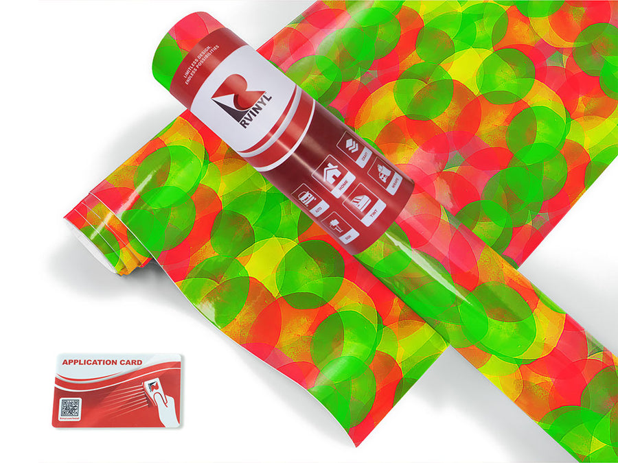 autumn spots tie dye Craft Vinyl Roll
