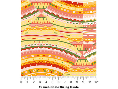 Autumn Spring Art Deco Vinyl Film Pattern Size 12 inch Scale~Rwraps Autumn Spring Art Deco Sizing Chart~2