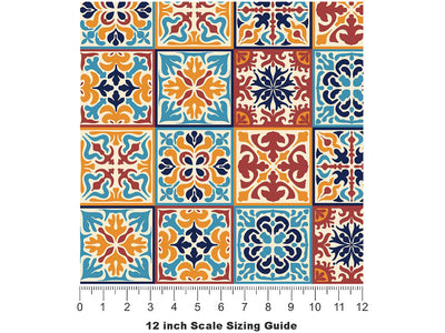 Autumn Tile Vinyl Film Pattern Size 12 inch Scale~Rwraps Autumn Tile Sizing Chart~3