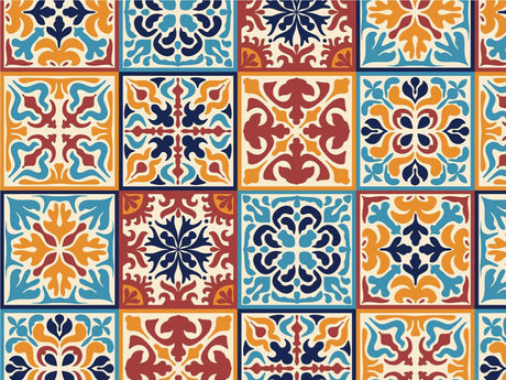 Autumn Tile Vinyl Wrap Pattern~Rwraps Series 914 Digitally Printed Vinyl Wrap~0