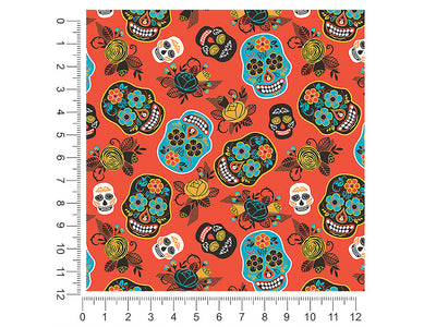 autumnal calaveras day of the dead 1ft x 1ft Craft Sheets
