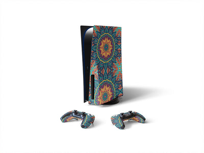 autumnal ferns mandala Sony PS5 DIY Skin