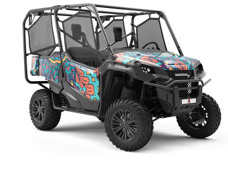 Autumnal Ferns Mandala Utility Vehicle Vinyl Wrap