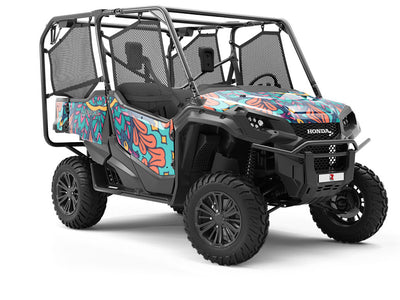 Autumnal Ferns Mandala Utility Vehicle Vinyl Wrap
