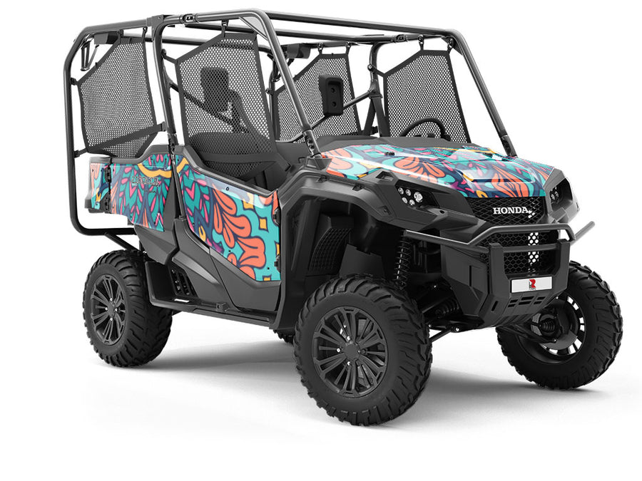Autumnal Ferns Mandala Utility Vehicle Vinyl Wrap