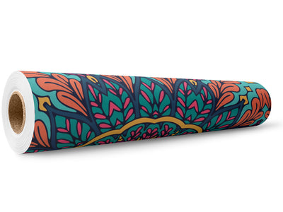 Autumnal Ferns Mandala Wrap Film Wholesale Roll~Rwraps Series 914 Digitally Printed Vinyl Roll~5