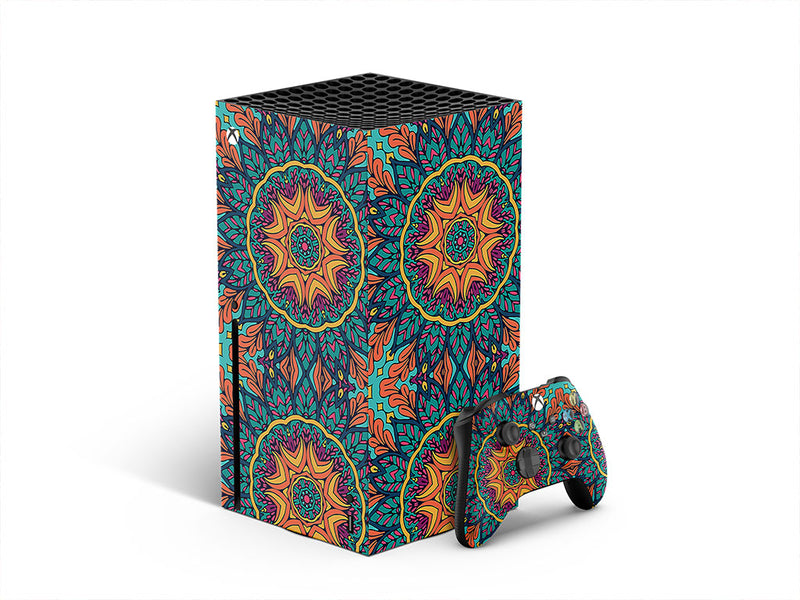 autumnal ferns mandala XBOX DIY Decal